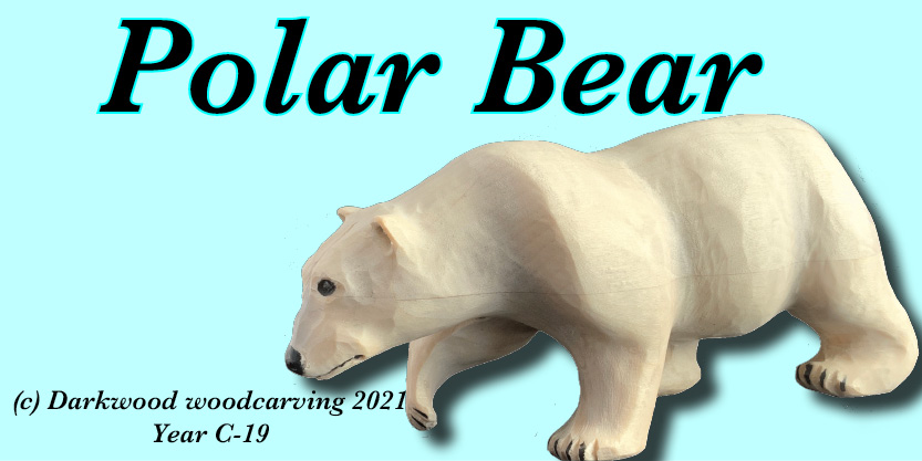 Hand-carved Polar Bear, wildlife art, wildlife sculpture